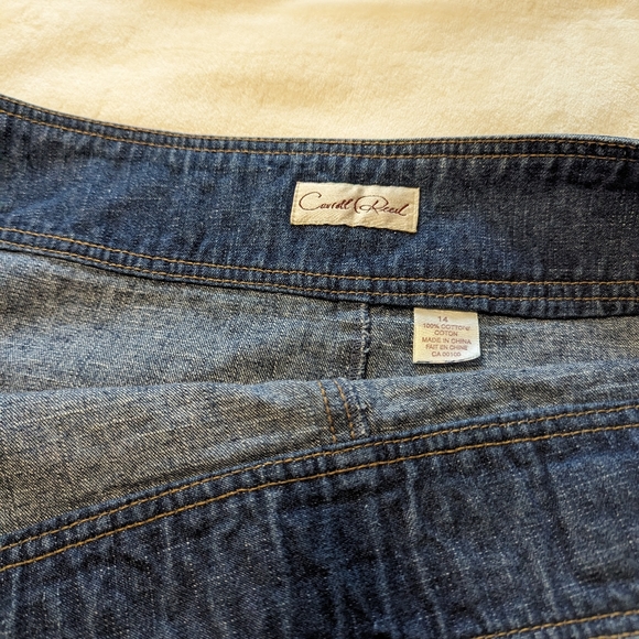 Carroll Reed vintage Denim Skirt. Size 14. 100 % cotton. Side zipper closure. - Picture 3 of 8